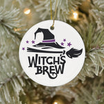 Halloween Ornament Witch's Brew Halloween Tree Decorations Halloween Circle Ornament (2 sided) - Scotstee Shop