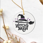 Halloween Ornament Witch's Brew Halloween Tree Decorations Halloween Circle Ornament (2 sided) - Scotstee Shop
