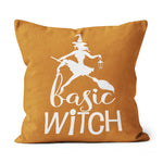 Halloween Pillow Basic Witch Funny Halloween Halloween Throw Pillows Canvas Throw Pillow - Scotstee Shop