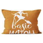 Halloween Pillow Basic Witch Funny Halloween Halloween Throw Pillows Canvas Throw Pillow - Scotstee Shop