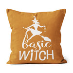 Halloween Pillow Basic Witch Funny Halloween Halloween Throw Pillows Canvas Throw Pillow - Scotstee Shop