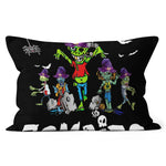 Halloween Pillow BChillin' With My Zombies Halloween Pumpkin Zombie Halloween Throw Pillows Canvas Throw Pillow - Scotstee Shop