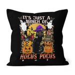 Halloween Pillow Bunch Hocus pocus Black Cat Witches, Ghost, Pumpkin Halloween Funny Halloween Throw Pillows Canvas Throw Pillow - Scotstee Shop