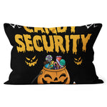 Halloween Pillow Candy Security Halloween Funny Halloween Throw Pillows Canvas Throw Pillow - Scotstee Shop