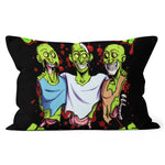 Halloween Pillow Chillin With My Zombies Funny Halloween Matching Kids Boys Halloween Throw Pillows Canvas Throw Pillow - Scotstee Shop