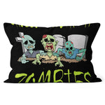 Halloween Pillow Chillin With My Zombies Halloween Boys Funny Halloween Throw Pillows Canvas Throw Pillow - Scotstee Shop
