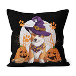 Halloween Pillow Corgi Halloween Costume Scary Pumpkins Halloween Throw Pillows Canvas Throw Pillow - Scotstee Shop