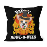 Halloween Pillow Corgi Halloween Gift For Dog Lovers Halloween Throw Pillows Canvas Throw Pillow - Scotstee Shop