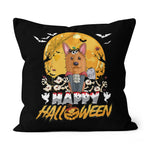 Halloween Pillow Corgi Pumpkin Halloween And Moon Halloween Dog Lover Funny Halloween Throw Pillows Canvas Throw Pillow - Scotstee Shop