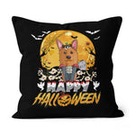 Halloween Pillow Corgi Pumpkin Halloween And Moon Halloween Dog Lover Funny Halloween Throw Pillows Canvas Throw Pillow - Scotstee Shop
