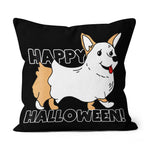 Halloween Pillow Cute Halloween Ghost Corgi Halloween Throw Pillows Canvas Throw Pillow - Scotstee Shop