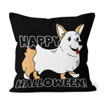 Halloween Pillow Cute Halloween Ghost Corgi Halloween Throw Pillows Canvas Throw Pillow - Scotstee Shop