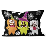 Halloween Pillow Dental Hygienist Halloween Pumpkin Ghost Witch Tooth Halloween Throw Pillows Canvas Throw Pillow - Scotstee Shop