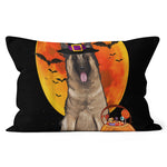 Halloween Pillow Dog Halloween Belgian Tervuren Jack O Lantern Pumpkin Halloween Throw Pillows Canvas Throw Pillow - Scotstee Shop