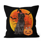 Halloween Pillow Dog Halloween Bouvier des Flandres Jack O Lantern Pumpkin Halloween Throw Pillows Canvas Throw Pillow - Scotstee Shop