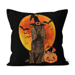 Halloween Pillow Dog Halloween Boykin Spaniel Jack O Lantern Pumpkin Halloween Throw Pillows Canvas Throw Pillow - Scotstee Shop