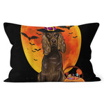 Halloween Pillow Dog Halloween Boykin Spaniel Jack O Lantern Pumpkin Halloween Throw Pillows Canvas Throw Pillow - Scotstee Shop