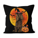 Halloween Pillow Dog Halloween Boykin Spaniel Jack O Lantern Pumpkin Halloween Throw Pillows Canvas Throw Pillow - Scotstee Shop