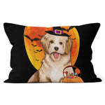 Halloween Pillow Dog Halloween Havanese Jack O Lantern Pumpkin Halloween Throw Pillows - All-over Print Canvas Throw Pillow - Scotstee Shop