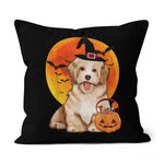 Halloween Pillow Dog Halloween Havanese Jack O Lantern Pumpkin Halloween Throw Pillows Canvas Throw Pillow - Scotstee Shop