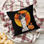 Halloween Pillow Dog Halloween Japanese Chin Jack O Lantern Pumpkin Halloween Throw Pillows Canvas Throw Pillow - Scotstee Shop