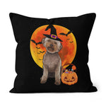 Halloween Pillow Dog Halloween Lagotti Romagnoli Jack O Lantern Pumpkin Halloween Throw Pillows Canvas Throw Pillow - Scotstee Shop