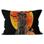 Halloween Pillow Dog Halloween Neapolitan Mastiff Jack O Lantern Pumpkin Halloween Throw Pillows Canvas Throw Pillow - Scotstee Shop