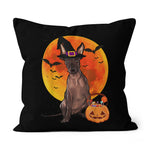 Halloween Pillow Dog Halloween Xoloitzcuintli Jack O Lantern Pumpkin Halloween Throw Pillows Canvas Throw Pillow - Scotstee Shop