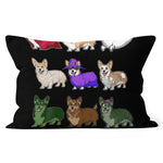 Halloween Pillow Funny Corgi Dog Halloween Happy Howl-o-ween Happy Halloween Throw Pillows Canvas Throw Pillow - Scotstee Shop
