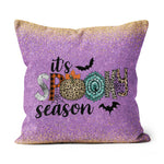 Halloween Pillow Funny Halloween It's Spooky Season Funny Leopard Halloween Throw Pillows Halloween Canvas Throw Pillow - Scotstee Shop