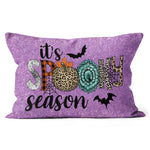 Halloween Pillow Funny Halloween It's Spooky Season Funny Leopard Halloween Throw Pillows Halloween Canvas Throw Pillow - Scotstee Shop