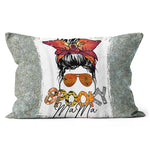 Halloween Pillow Funny Halloween Spooky Mama Messy Bun Skull Mom Halloween Halloween Throw Pillows Halloween Canvas Throw Pillow - Scotstee Shop