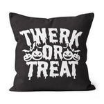 Halloween Pillow Funny Halloween Trick Or Treat Twerk Or Treat Halloween Throw Pillows Canvas Throw Pillow - Scotstee Shop