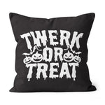 Halloween Pillow Funny Halloween Trick Or Treat Twerk Or Treat Halloween Throw Pillows Canvas Throw Pillow - Scotstee Shop