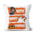 Halloween Pillow Funny Halloween Witch Ghost Pumpkin Halloween Party Halloween Throw Pillows Canvas Throw Pillow - Scotstee Shop