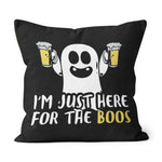 Halloween Pillow Funny Just Here For The Boos Halloween Halloween Throw Pillows Canvas Throw Pillow - Scotstee Shop