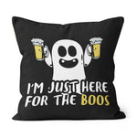 Halloween Pillow Funny Just Here For The Boos Halloween Halloween Throw Pillows Canvas Throw Pillow - Scotstee Shop
