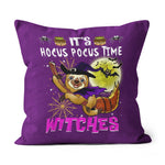 Halloween Pillow Funny Sloth It's Hocus Pocus Time Witches Halloween Throw Pillows Canvas Throw Pillow - Scotstee Shop