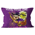 Halloween Pillow Funny Sloth It's Hocus Pocus Time Witches Halloween Throw Pillows Canvas Throw Pillow - Scotstee Shop