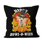 Halloween Pillow Golden Retriever Halloween Gift Dog Lover Funny Halloween Throw Pillows Canvas Throw Pillow - Scotstee Shop