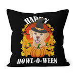 Halloween Pillow Golden Retriever Halloween Gift Dog Lover Funny Halloween Throw Pillows Canvas Throw Pillow - Scotstee Shop