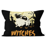 Halloween Pillow Halloween Camping Witches Hitches Funny Halloween Throw Pillows Canvas Throw Pillow - Scotstee Shop