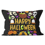 Halloween Pillow Halloween Happy Halloween Scary Ghost, Witches, Skull Black Cat Pumpkin Halloween Throw Pillows Canvas Throw Pillow - Scotstee Shop
