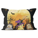 Halloween Pillow Halloween Hedgehog Zombie Witch Devil Halloween Throw Pillows Canvas Throw Pillow - Scotstee Shop