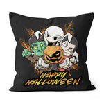 Halloween Pillow Halloween Pumpkin Face Vampire Ghost Frankenstein Halloween Throw Pillows Canvas Throw Pillow - Scotstee Shop