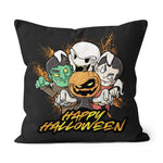 Halloween Pillow Halloween Pumpkin Face Vampire Ghost Frankenstein Halloween Throw Pillows Canvas Throw Pillow - Scotstee Shop