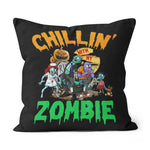 Halloween Pillow Halloween Scary This Chillin' With My Zombie Kids Halloween Costume Halloween Throw Pillows Canvas Throw Pillow - Scotstee Shop
