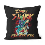 Halloween Pillow Halloween Shark Zombie Shark Doo Doo Doo Doo Funny Halloween Throw Pillows Canvas Throw Pillow - Scotstee Shop