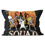 Halloween Pillow Halloween Squad Skeleton Unicorn Dabbing Halloween Throw Pillows Canvas Throw Pillow - Scotstee Shop