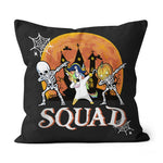 Halloween Pillow Halloween Squad Skeleton Unicorn Dabbing Halloween Throw Pillows Canvas Throw Pillow - Scotstee Shop